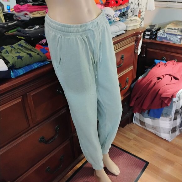 Lt Gray/Green Cotton/Polyester Sweatpants - Picture 3 of 6
